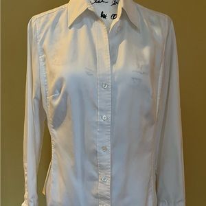 Women’s White Ann Taylor Cotton Blouse